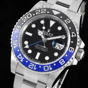 ĐỒNG HÔ NAM ROLEX GMT-MASTER II REP CAO CẤP MẶT SỐ ĐEN 4 KIM 40MM