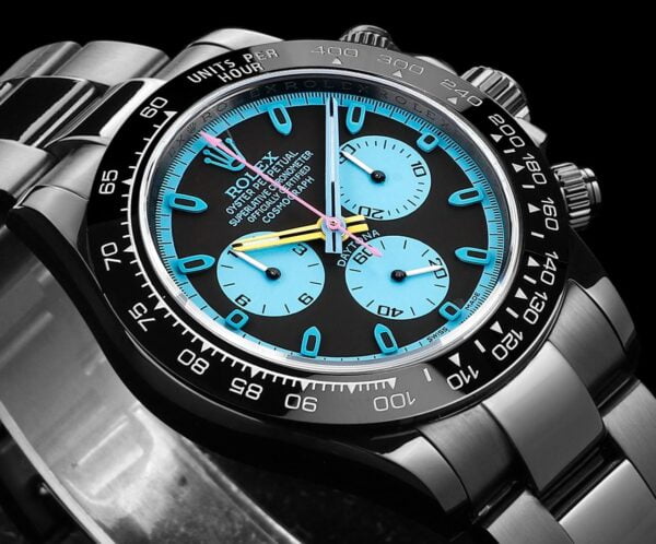 ĐỒNG HỒ NAM ROLEX DAYTONA REP CAO CẤP CỌC SỐ XANH TRẺ TRUNG 40MM