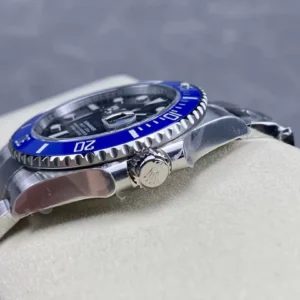 ĐỒNG HỒ NAM ROLEX SUBMARINER REPLICA 1:1 MẶT SỐ ĐEN BEZEL XANH 41MM