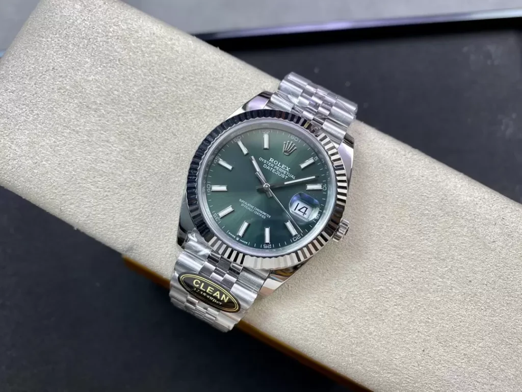 ĐỒNG HỒ NAM ROLEX DATEJUST REPLICA CAO CẤP MẶT SỐ XẠNH KHÓA HỘP 41MM