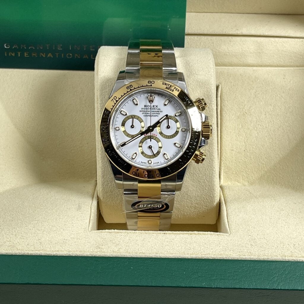 ĐỒNG HỒ NAM ROLEX DAYTONA REPLICA CAO CẤP MẶT SỐ TRẮNG MÀU DEMI 40MM