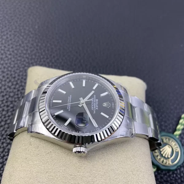 ĐỒNG HỒ NAM ROLEX DATEUST REPLICA CAO CẤP MẶT SỐ ĐEN 3 KIM DẠ QUANG 41MM