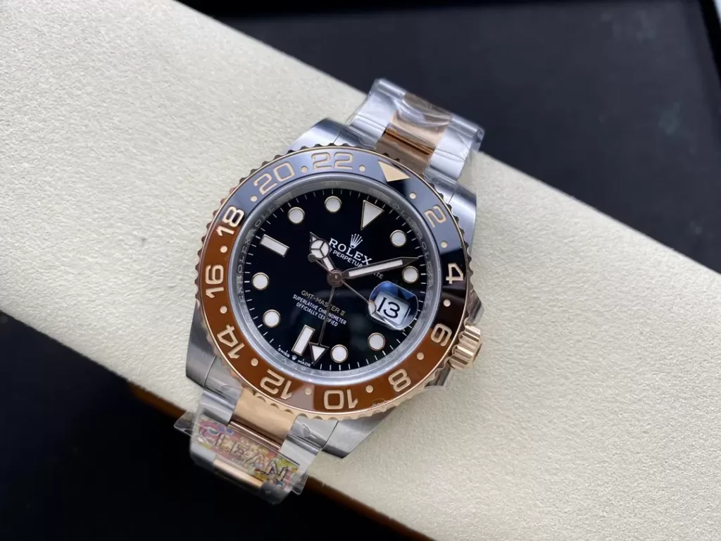 ĐỒNG HỒ NAM ROLEX GMT-MASTER II REPLICA CAO CẤP KHÓA HỘP IN LOGO 40MM