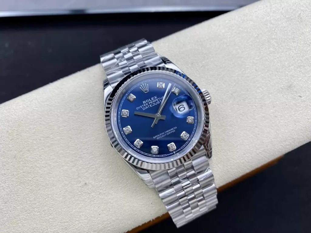 ĐỒNG HỒ NAM ROLEX DATEJUST REPLICA 1:1 MẶT SỐ XANH TRẺ TRUNG 36MM