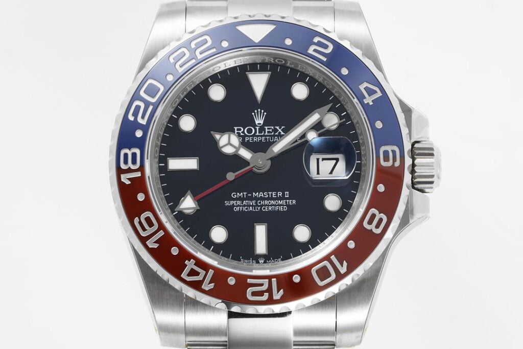 ĐỒNG HỒ NAM ROLEX GMT-MASTER ll REP CAO CẤP 4 KIM MẶT SỐ ĐEN 40MM