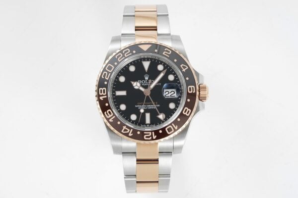 ĐỒNG HỒ NAM ROLEX GMT-MASTER ll REPLICA CAO CẤP VÀNG HỒNG SANG TRỌNG 40MM