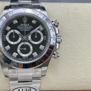 ĐỒNG HỒ NAM ROLEX DAYTONA CLEAN FACTORY REPLICA CAO CẤP CỌC SỐ ĐÍNH ĐÁ 40MM