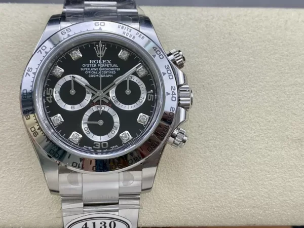 ĐỒNG HỒ NAM ROLEX DAYTONA CLEAN FACTORY REPLICA CAO CẤP CỌC SỐ ĐÍNH ĐÁ 40MM