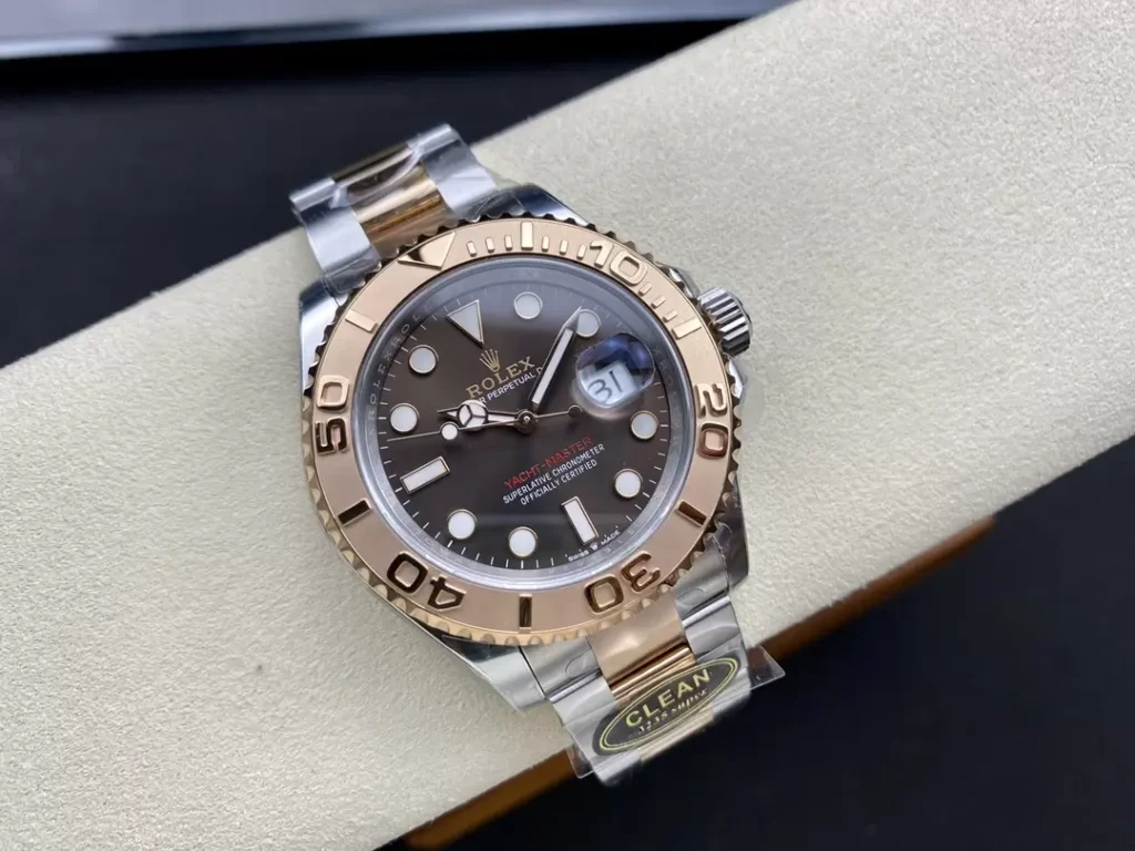 ĐỒNG HỒ NAM ROLEX YACHT-MASTER REPLICA MẶT SỐ NÂU THỂ THAO NỔI BẬT 40MM