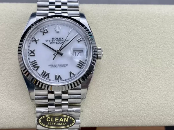 ĐỒNG HỒ NAM ROLEX DATEJUST CLEAN REPLICA CAO CẤP CỌC SỐ LA MÃ 36MM