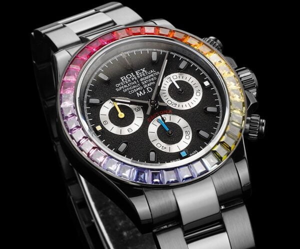 ĐỒNG HỒ NAM ROLEX DAYTONA REP 1:1 6 KIM BEZEL ĐÍNH ĐÁ CAO CẤP 40MM