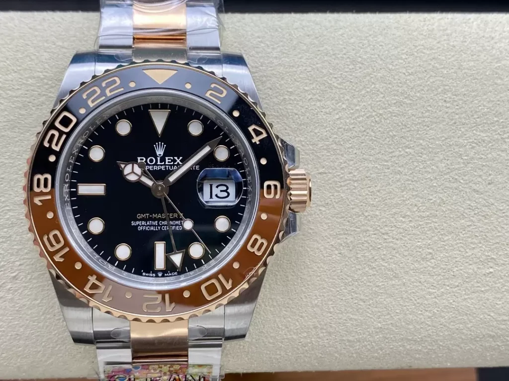 ĐỒNG HỒ NAM ROLEX GMT-MASTER II REPLICA CAO CẤP KHÓA HỘP IN LOGO 40MM
