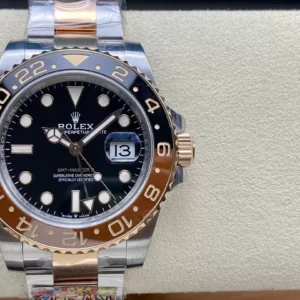 ĐỒNG HỒ NAM ROLEX GMT-MASTER II REPLICA CAO CẤP KHÓA HỘP IN LOGO 40MM