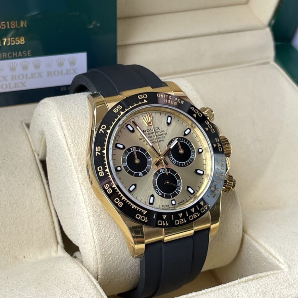 ĐỒNG HỒ NAM ROLEX DAYTONA REPLICA BEZEL GỐM MẠ BẠCH KIM CAO CẤP 40MM