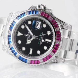 ĐỒNG HỒ NAM ROLEX GMT-MASTER ll REPLICA 1:1 CỌC SỐ DẠ QUANG CAO CẤP 40MM