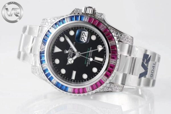 ĐỒNG HỒ NAM ROLEX GMT-MASTER ll REPLICA 1:1 CỌC SỐ DẠ QUANG CAO CẤP 40MM