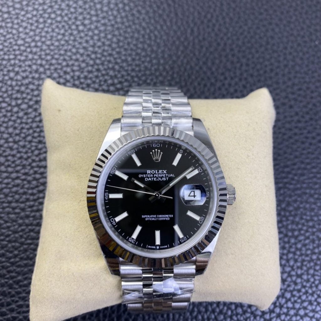 ĐỒNG HỒ ROLEX DATEJUST CƠ NAM MẶT ĐEN CLEAN FACTORY REP 1:1 41MM