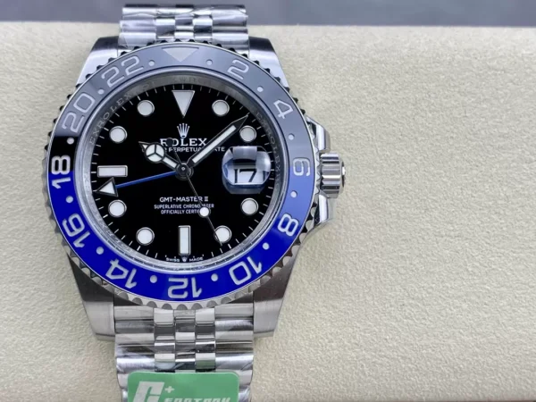 ĐỒNG HÔ NAM ROLEX GMT-MASTER II REPLICA KHÓA HỘP IN LOGO NỔI BẬT 40MM