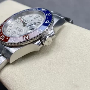 ĐỒNG HỒ NAM ROLEX GMT-MASTER II REPLICA MẶT SỐ THIÊN THẠCH TRẮNG 40MM