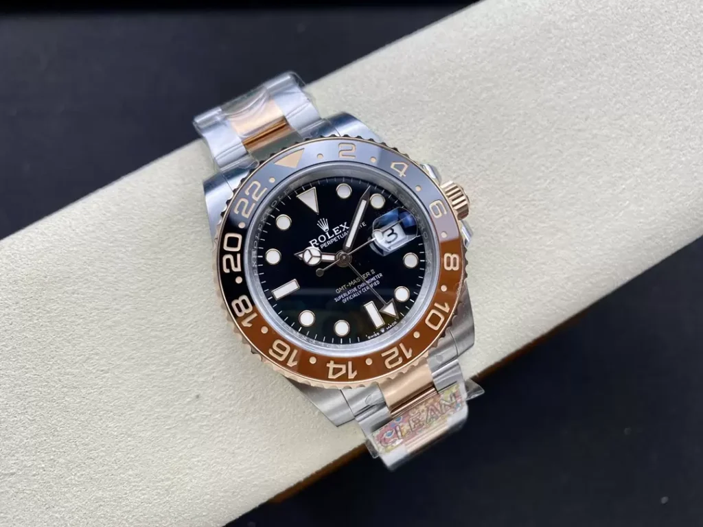 ĐỒNG HỒ NAM ROLEX GMT-MASTER II REPLICA CAO CẤP KHÓA HỘP IN LOGO 40MM