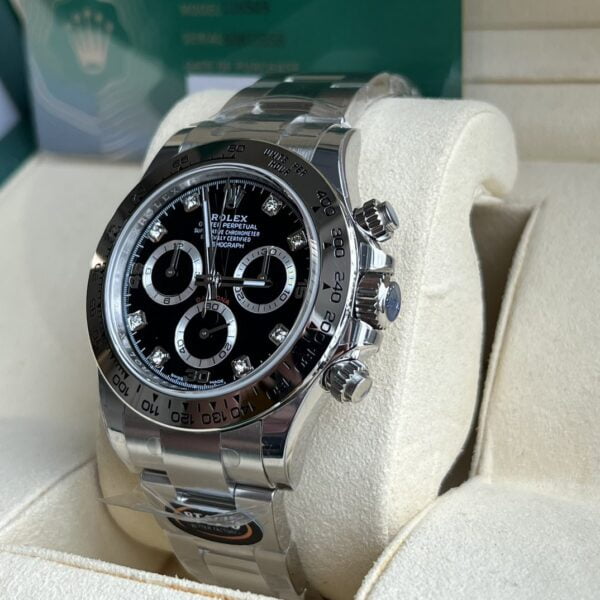 ĐỒNG HỒ NAM ROLEX DAYTONA REP CAO CẤP 6 KIM CỌC SỐ ĐÍNH ĐÁ LẤP LÁNH 40MM