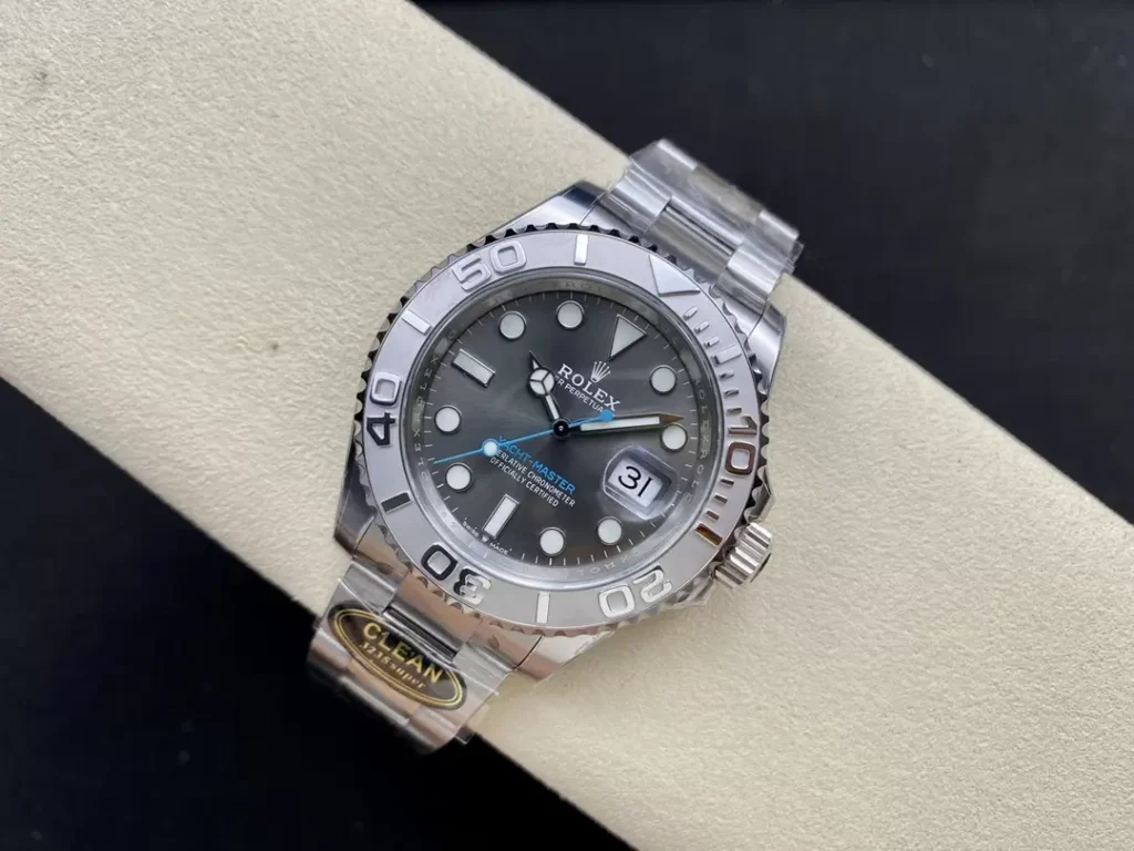 ĐỒNG HỒ NAM ROLEX YACHT-MASTER REPLICA CAO CẤP MẶT SỐ XÁM CHẢY TIA 40MM