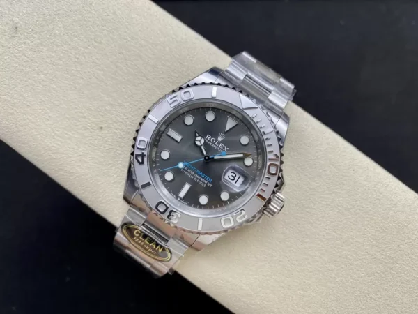 ĐỒNG HỒ NAM ROLEX YACHT-MASTER REPLICA CAO CẤP MẶT SỐ XÁM CHẢY TIA 40MM
