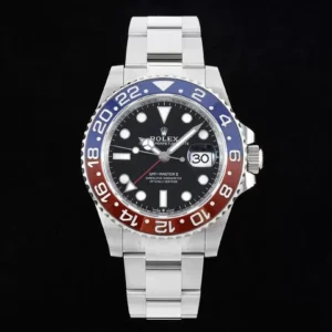 ĐỒNG HÔ NAM ROLEX GMT-MASTER II RAPLICA CAO CẤP VÒNG BEZEL ĐỎ XANH 40MM