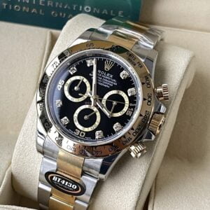 ĐỒNG HỒ NAM ROLEX DAYTONA REPLICA CAO CẤP MÀU DEMI CỌC SỐ ĐÍNH ĐÁ 40MM