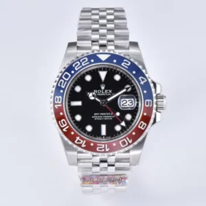 ĐỒNG HỒ NAM ROLEX GMT-MASTER II CLEAN REPLICA 1:1 4 KIM PHỦ DẠ QUANG 40MM