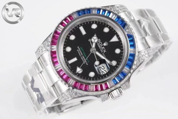 ĐỒNG HỒ NAM ROLEX GMT-MASTER ll REPLICA 1:1 CỌC SỐ DẠ QUANG CAO CẤP 40MM