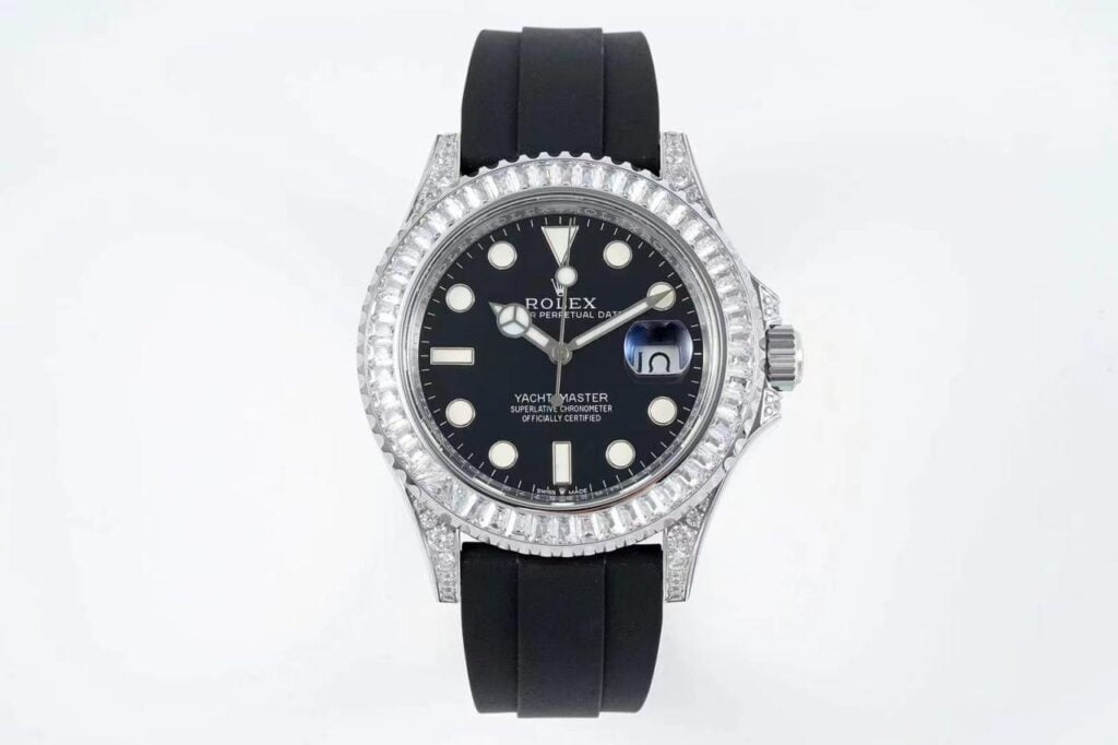 ĐỒNG HỒ NAM ROLEX YACHT-MASTER REPLICA CAO CẤP NIỀNG ĐÍNH ĐÁ 42MM
