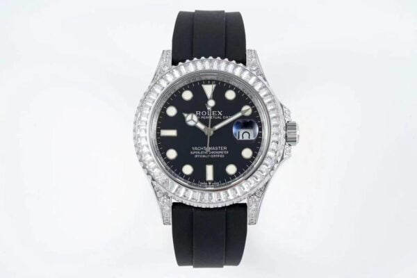 ĐỒNG HỒ NAM ROLEX YACHT-MASTER REPLICA CAO CẤP NIỀNG ĐÍNH ĐÁ 42MM