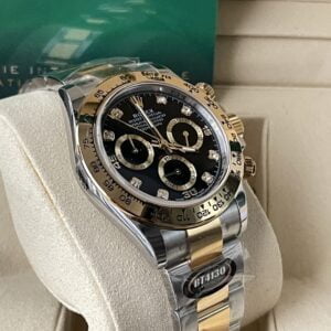 ĐỒNG HỒ NAM ROLEX DAYTONA REPLICA CAO CẤP MÀU DEMI CỌC SỐ ĐÍNH ĐÁ 40MM