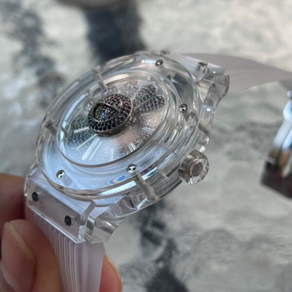 ĐỒNG HỒ NAM HUBLOT CLASSIC FUSION REPLICA DÂY CAO SU TRONG SUỐT 42MM