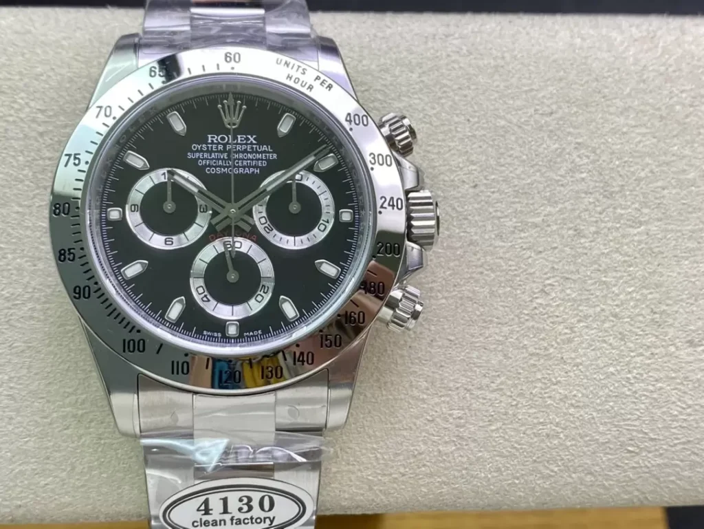 ĐỒNG HỒ NAM ROLEX DAYTONA CLEAN FACTORY REPLICA 1:1 KHÓA HỘP 40MM