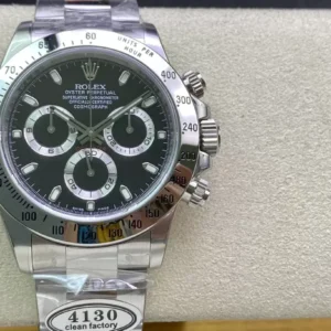 ĐỒNG HỒ NAM ROLEX DAYTONA CLEAN FACTORY REPLICA 1:1 KHÓA HỘP 40MM