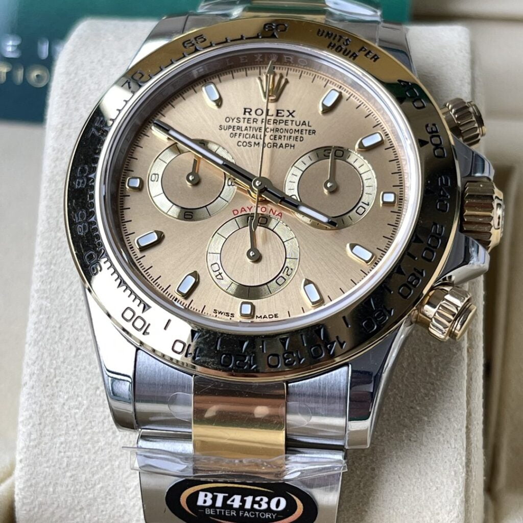 ĐỒNG HỒ NAM ROLEX DAYTONA REP CAO CẤP KIM CỌC SỐ PHỦ DẠ QUANG 40MM