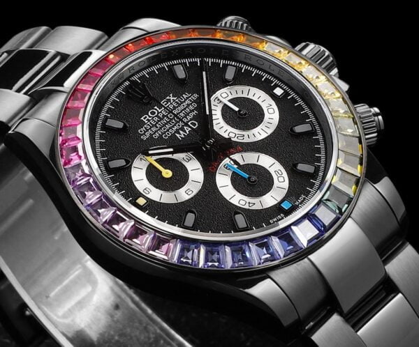 ĐỒNG HỒ NAM ROLEX DAYTONA REP 1:1 6 KIM BEZEL ĐÍNH ĐÁ CAO CẤP 40MM