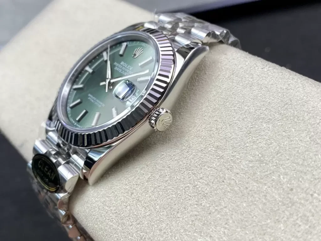 ĐỒNG HỒ NAM ROLEX DATEJUST REPLICA CAO CẤP MẶT SỐ XẠNH KHÓA HỘP 41MM