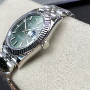 ĐỒNG HỒ NAM ROLEX DATEJUST REPLICA CAO CẤP MẶT SỐ XẠNH KHÓA HỘP 41MM