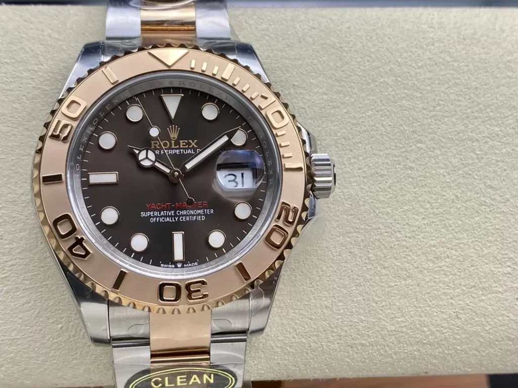 ĐỒNG HỒ NAM ROLEX YACHT-MASTER REPLICA MẶT SỐ NÂU THỂ THAO NỔI BẬT 40MM