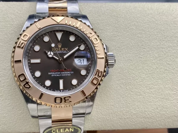 ĐỒNG HỒ NAM ROLEX YACHT-MASTER REPLICA MẶT SỐ NÂU THỂ THAO NỔI BẬT 40MM