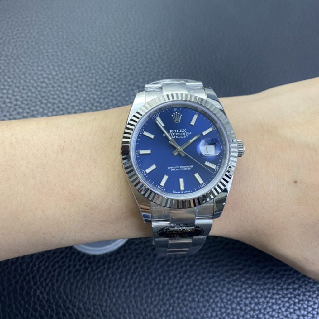 ĐỒNG HỒ ROLEX DATEJUST CƠ NAM MẶT XANH CLEAN FACTORY REP 1:1 41MM