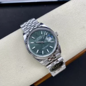 ĐỒNG HỒ NAM ROLEX DATEJUST CLEAN REPLICA 1:1 MẶT SỐ CHẢY TIA 3 KIM 36MM