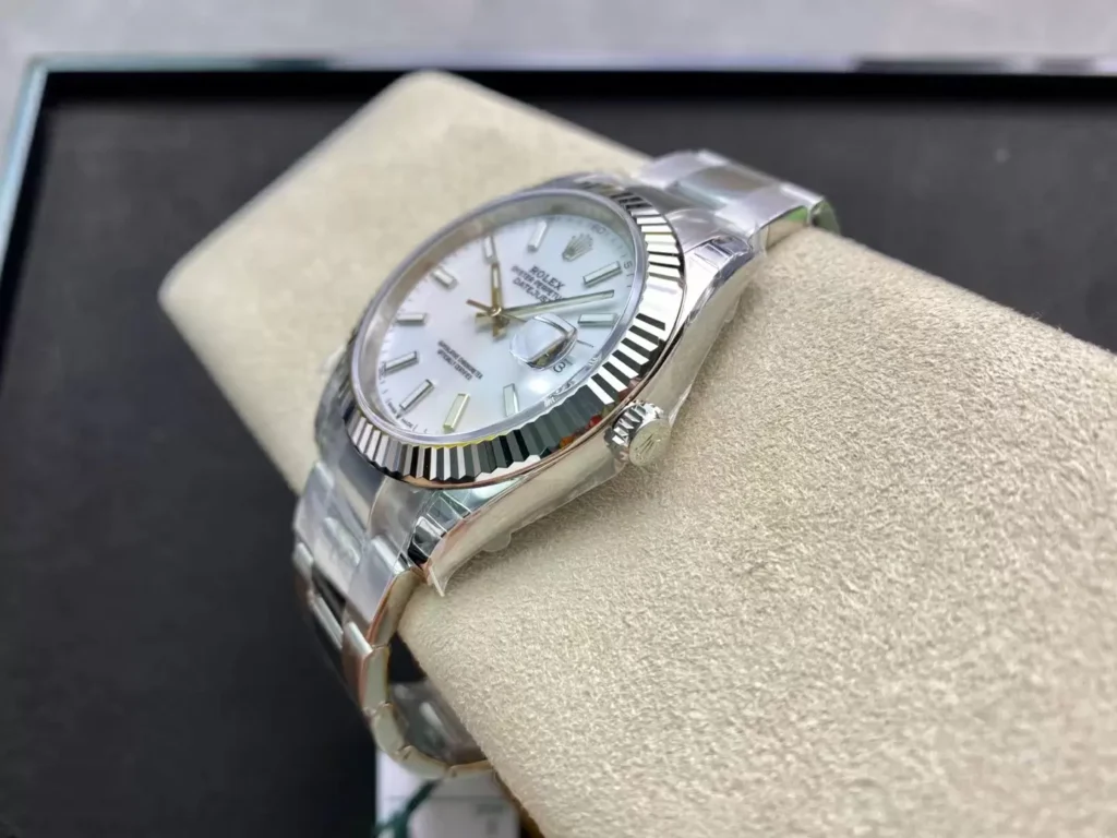 ĐỒNG HỒ NAM ROLEX DATEUST REP CAO CẤP CỌC SỐ PHỦ DẠ QUANG CÓ Ô LỊCH 41MM