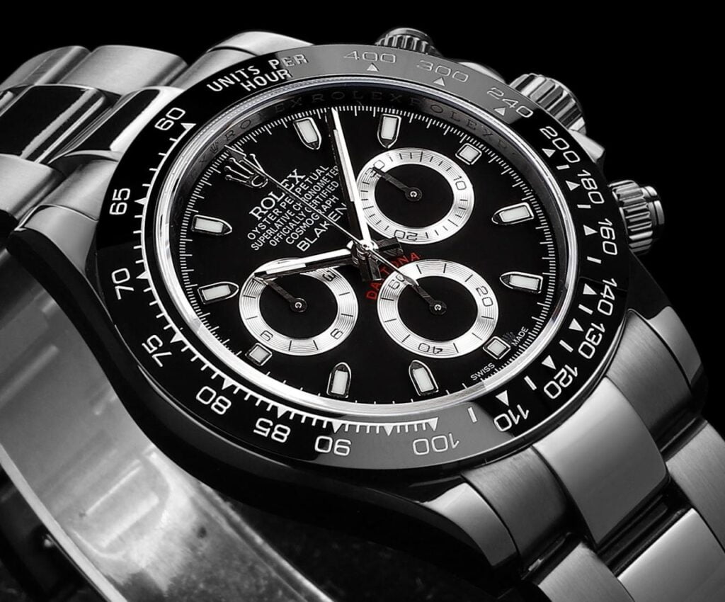 ĐỒNG HỒ NAM ROLEX DAYTONA REPLICA CAO CẤP MẶT SỐ ĐEN LỊCH SỰ 40MM