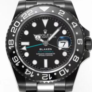 ĐỒNG HỒ NAM ROLEX BLAKEN GMT-MASTER ll REPLICA 1:1 BỐN KIM XANH 40MM