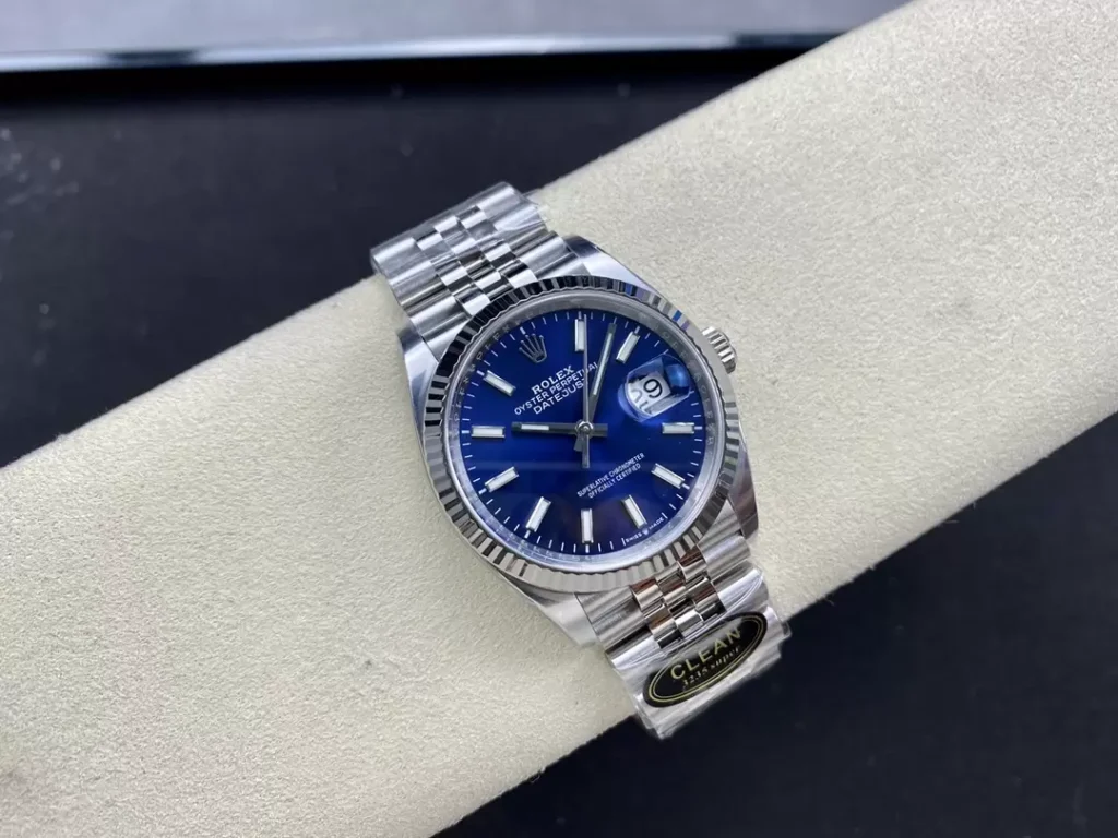 ĐỒNG HỒ NAM ROLEX DATEJUST CLEAN REP CAO CẤP CỌC SỐ PHỦ DẠ QUANG 36MM