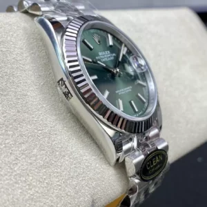 ĐỒNG HỒ NAM ROLEX DATEJUST REPLICA CAO CẤP MẶT SỐ XẠNH KHÓA HỘP 41MM